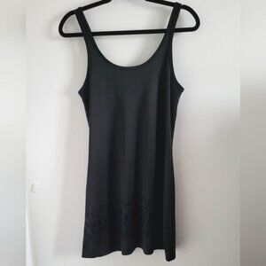 Vintage Long A-line Camisole/Tunic/ Slip with Velour detailing